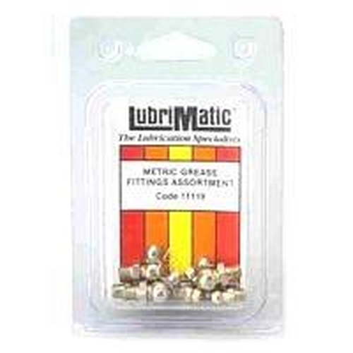 NEW PLEWS 11-957 LUBRIMATIC PACK 8  METRIC GREASE GUN FITTING ASSORTMENT 6809602