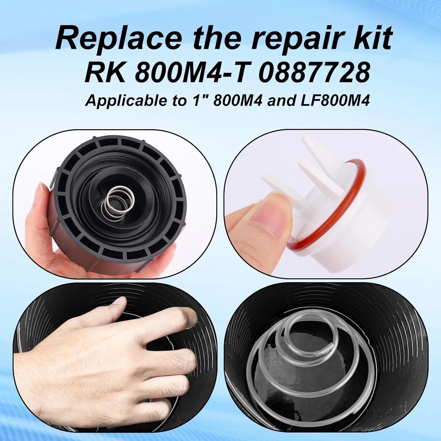 Replace for RK 800M4-T and 0887728, Replacement Total Backflow Preventer Repa...