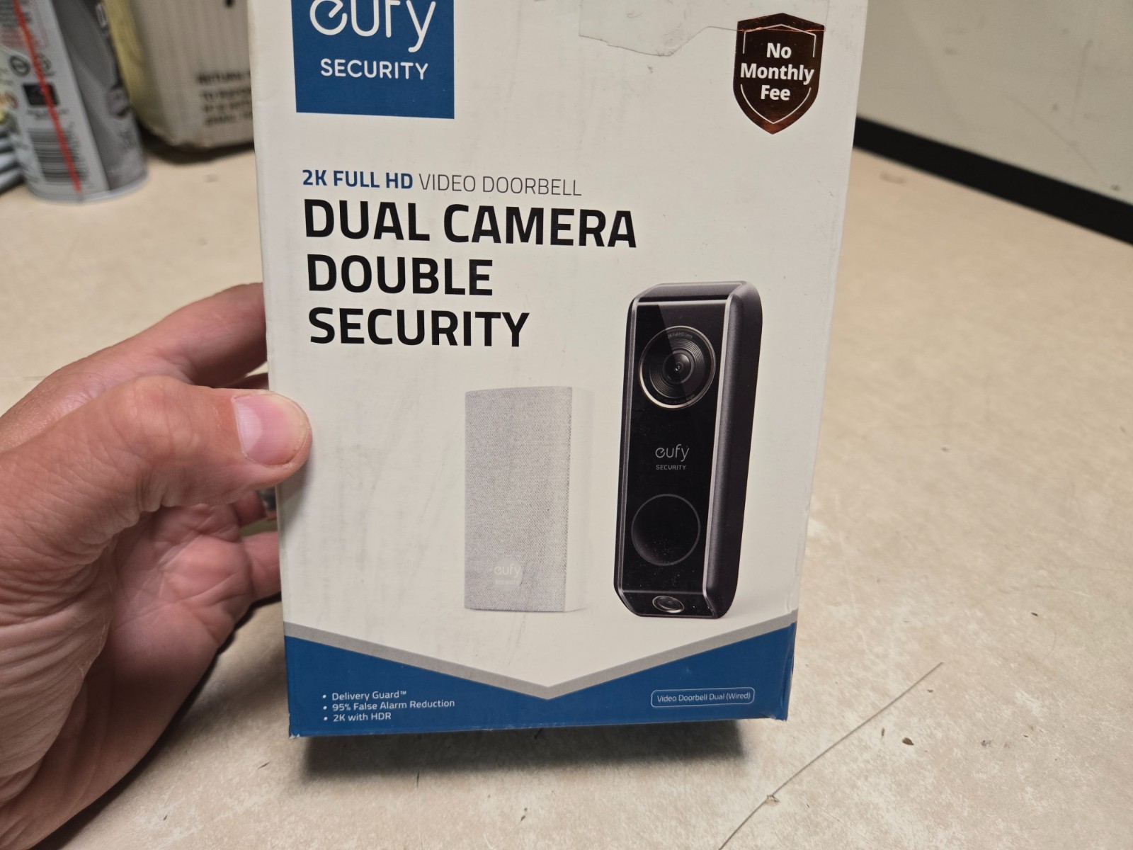 eufy Video Doorbell Dual Camera 2K HD Powered Wired T8203  NOB
