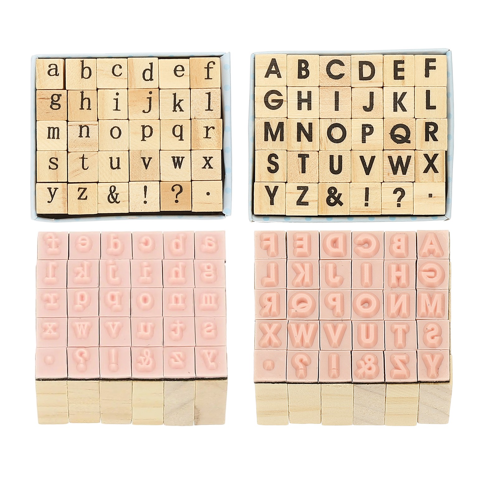 60Pcs Letter Stamps Wood Rubber Stamp Vintage Alphabet Set Wooden Stamper
