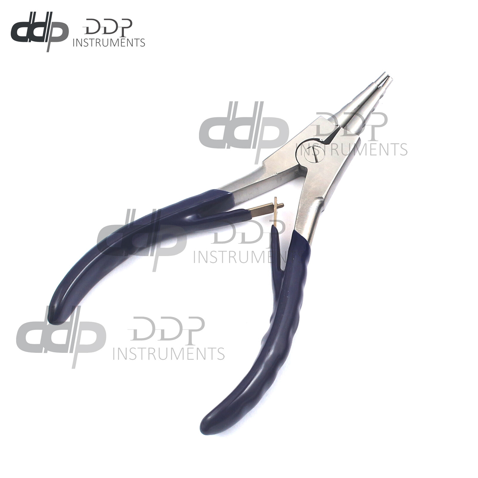 Ring Opening Pliers 6'', Body Piercing Jewelry Bead Ball Capture Blue Dip Handle