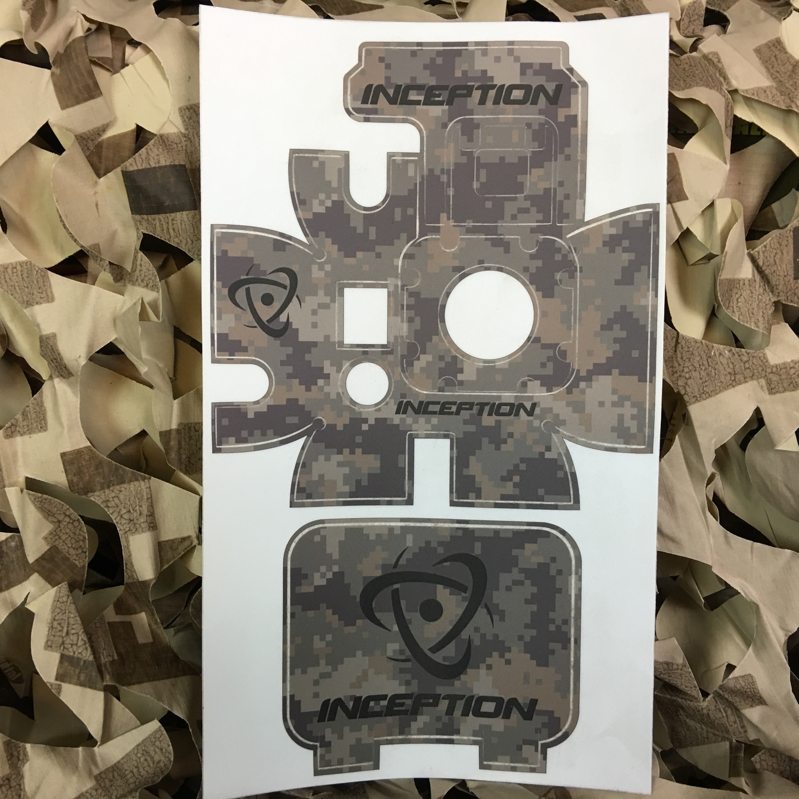 NEW Inception Designs GoPro Hero 3 Sticker Overlay Skin Wrap - ACU Camo