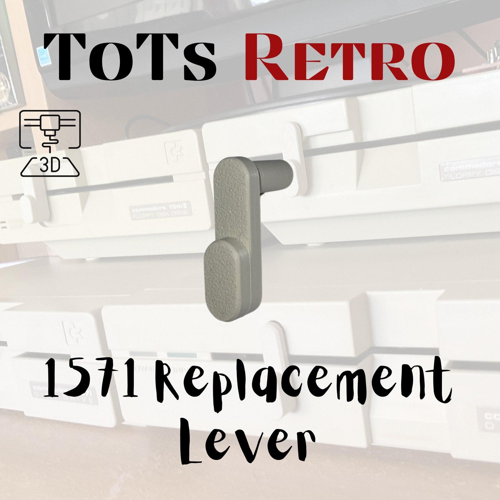 Commodore 1571 Disk Drive Replacement Lever 3d Printed  CBM