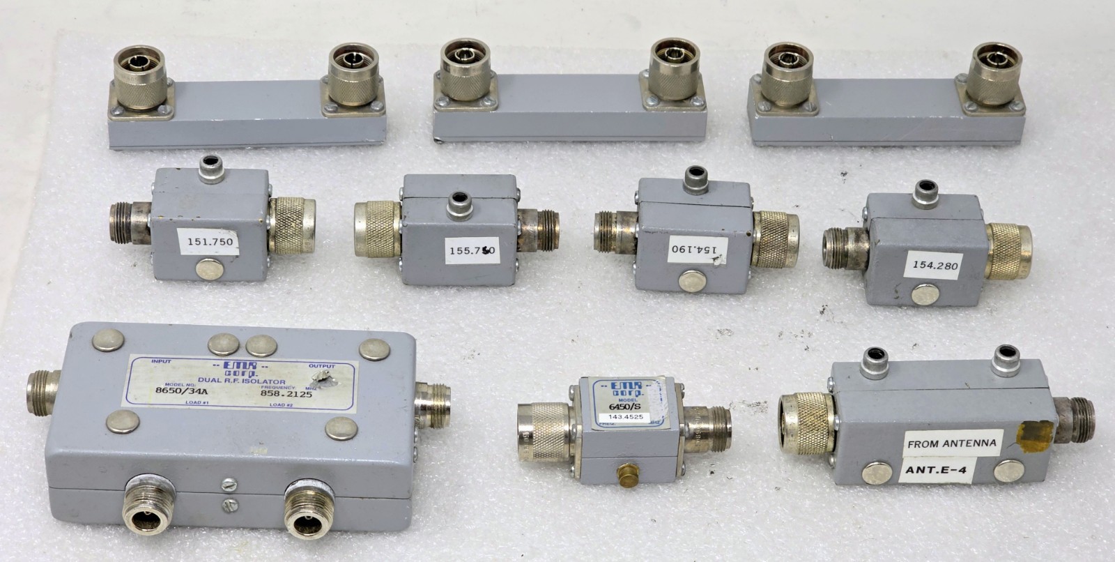 EMR 8650/34A & 6450/S Isolator Filters w/ 8 Miscellaneous Unmarked Filters