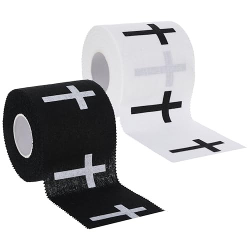 Athletic Tape Sport Tape White Black 2 Pcs White Black