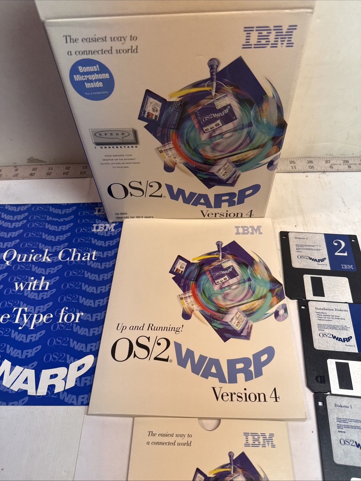 IBM OS/2 Warp Server Advanced Version 4 - VERY RARE - Box & Manuals