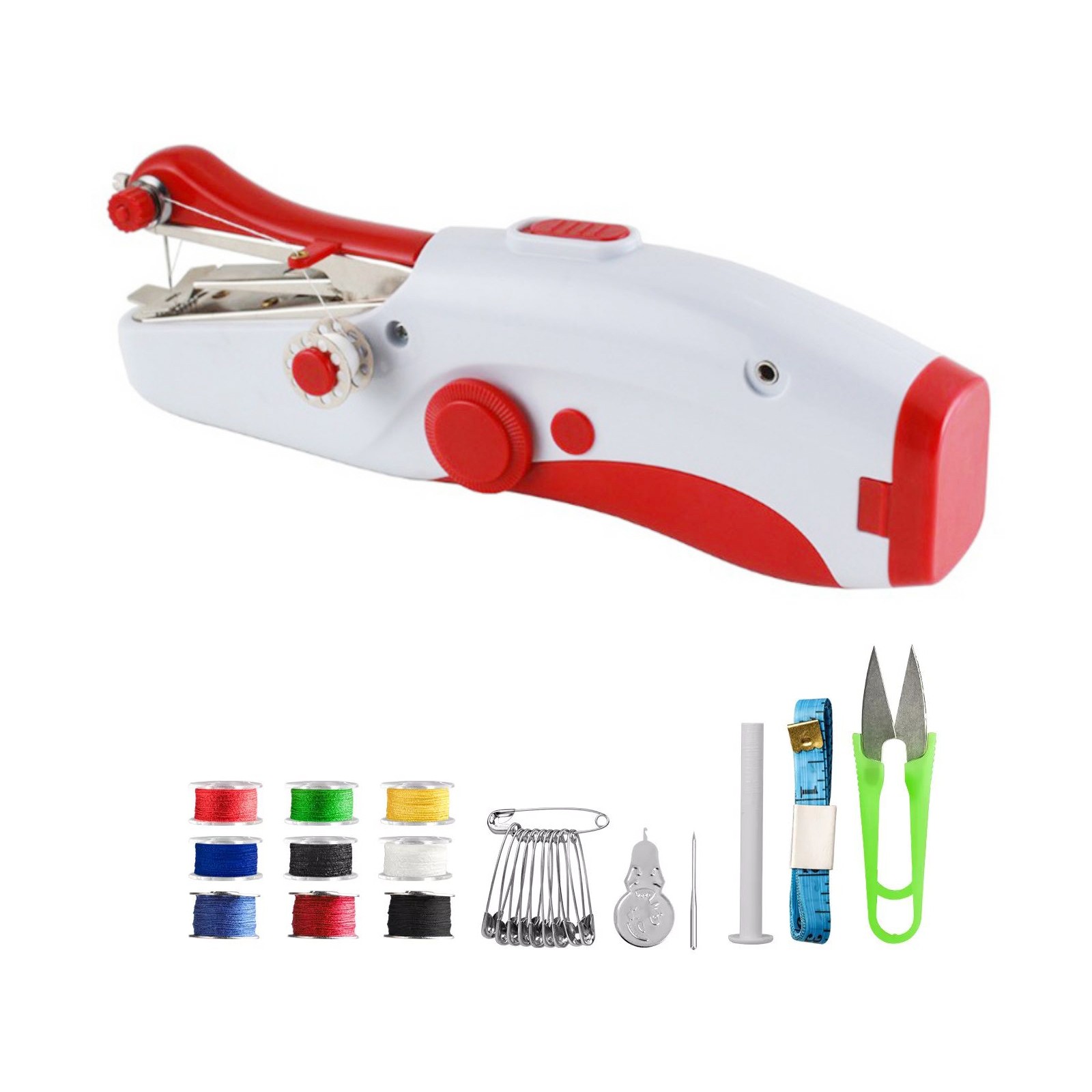 New Portable Mini Compact Handheld Sewing Machine Cordless Travel Home Tool