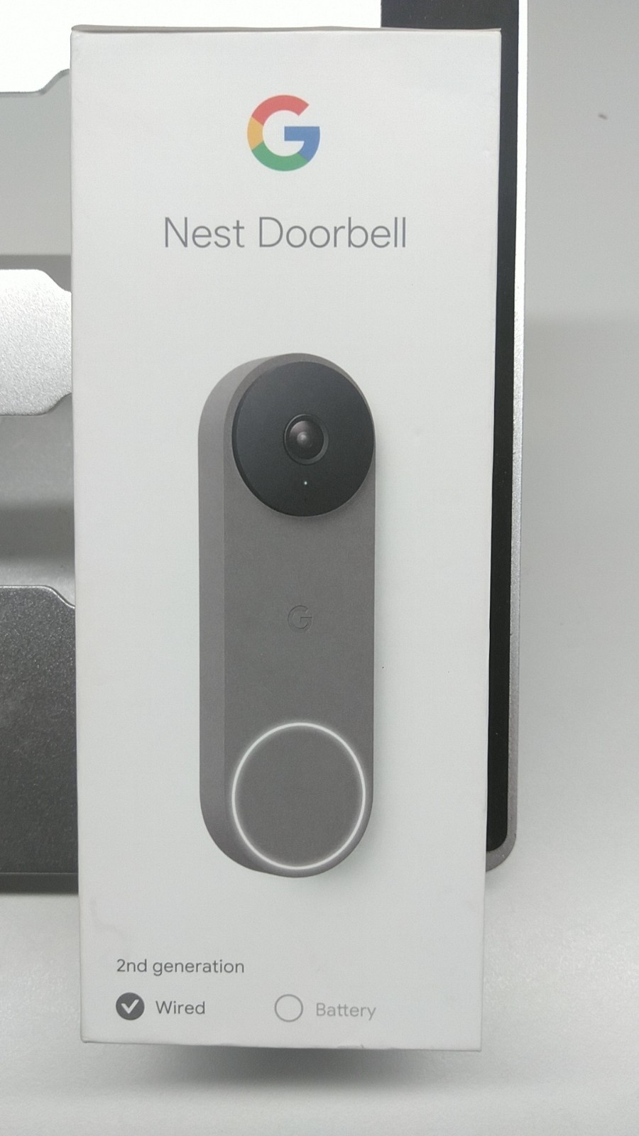 Google Nest 2nd Gen G28DR Doorbell Security Camera Wired Motion Sensor - Ash