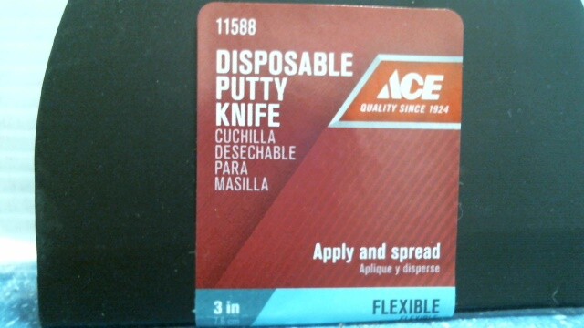 ACE 3" Disposable Putty Knife Black (11588) FS