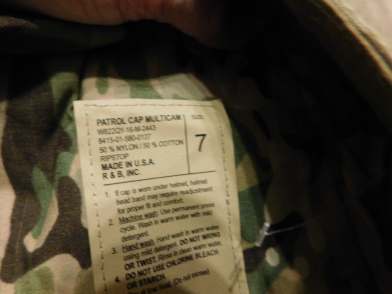 US ARMY MULTICAM PATROL CAP SIZE 7 NEW