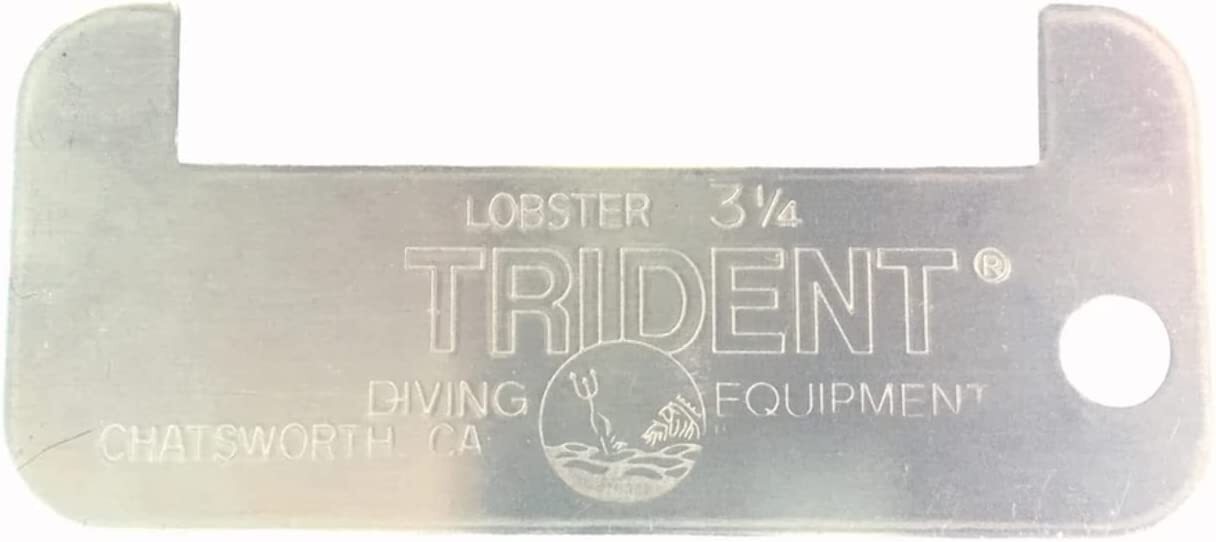 Trident Lobster Measurement Gauge, Aluminum - California Lobster 3 1/4 inch