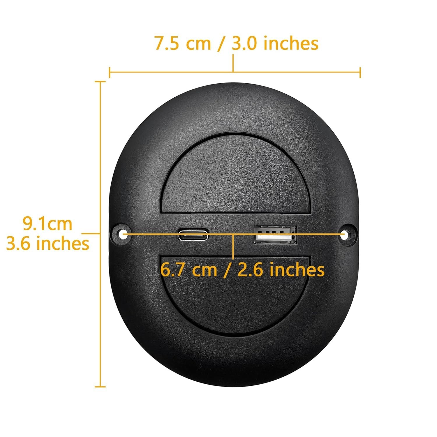 Universal 2 Button Electric Recliner Switch with USB A/C Ports - Easy Install
