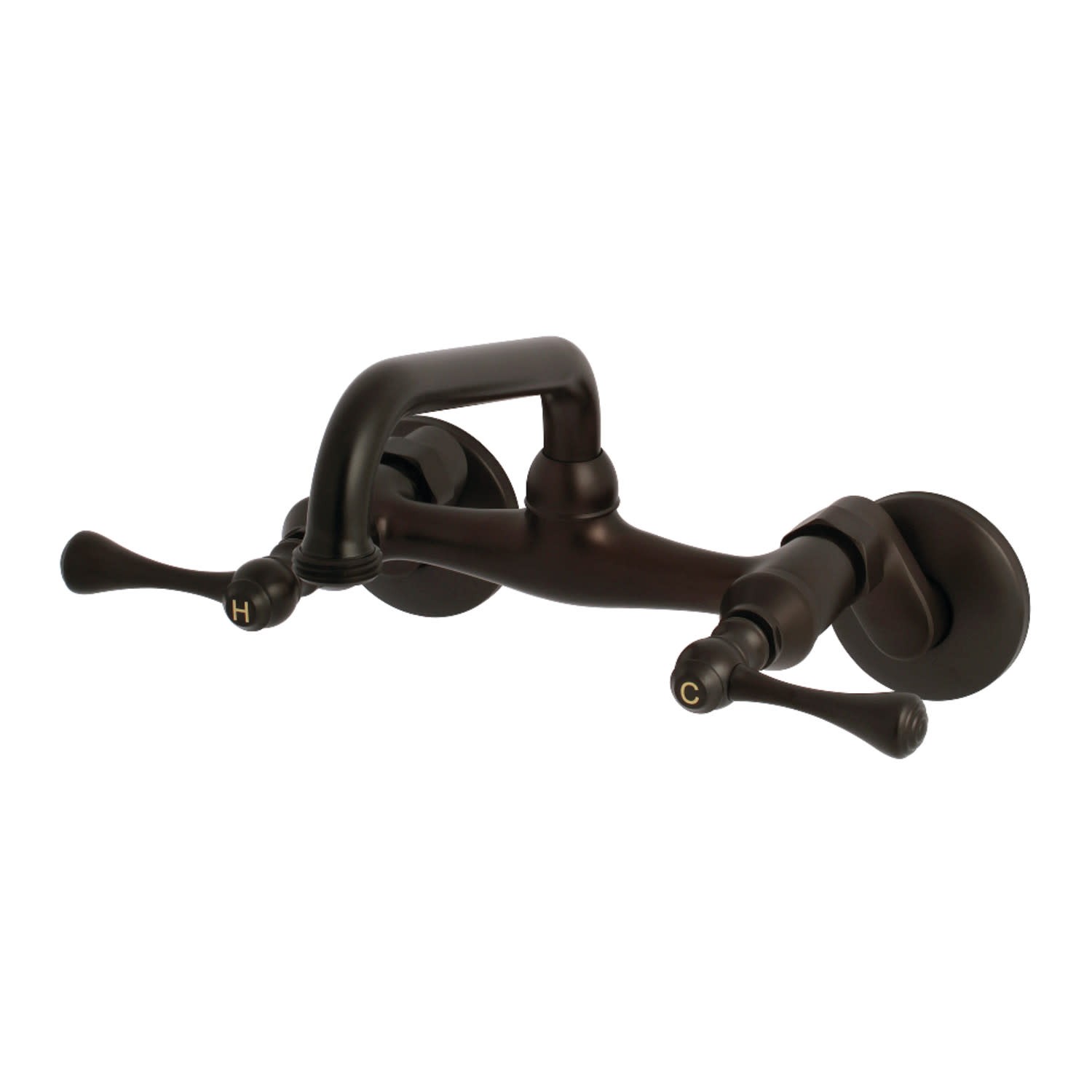 Kingston Brass KS373 Kingston 4 GPM Wall Mounted Double Handle - Bronze