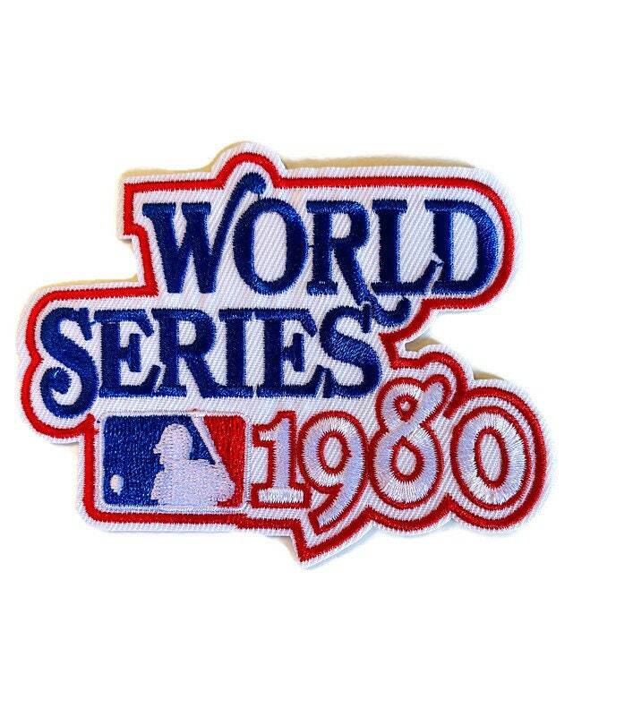 World Series 1980 MLB Baseball Iron on Embroidered Patch - 4" x 3"
