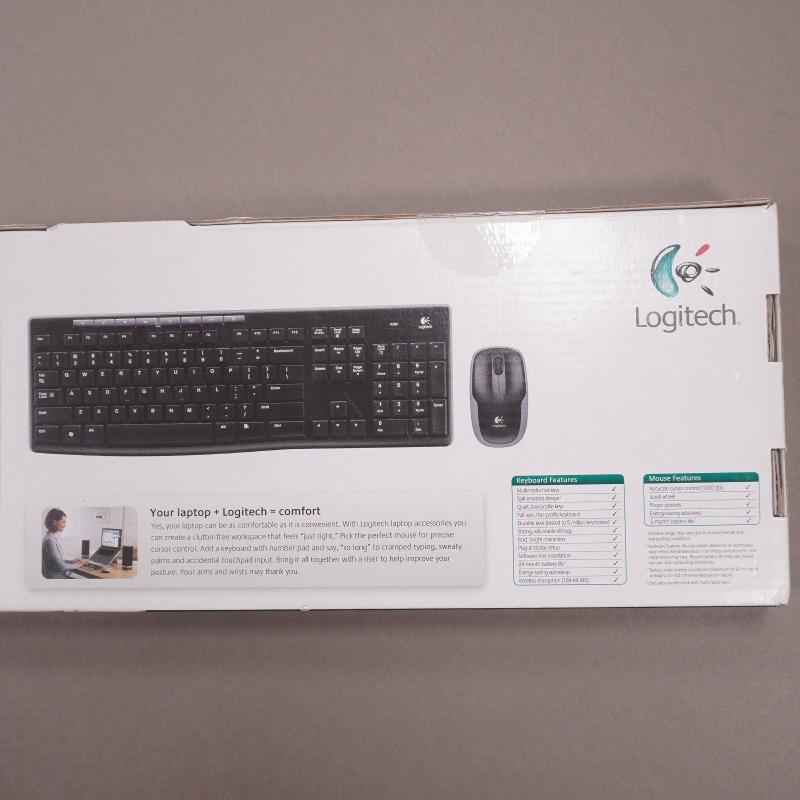 NEW Logitech MK260 Wireless Combo Keyboard & Mouse 2.4 Ghz 10-Meter Range SEALED