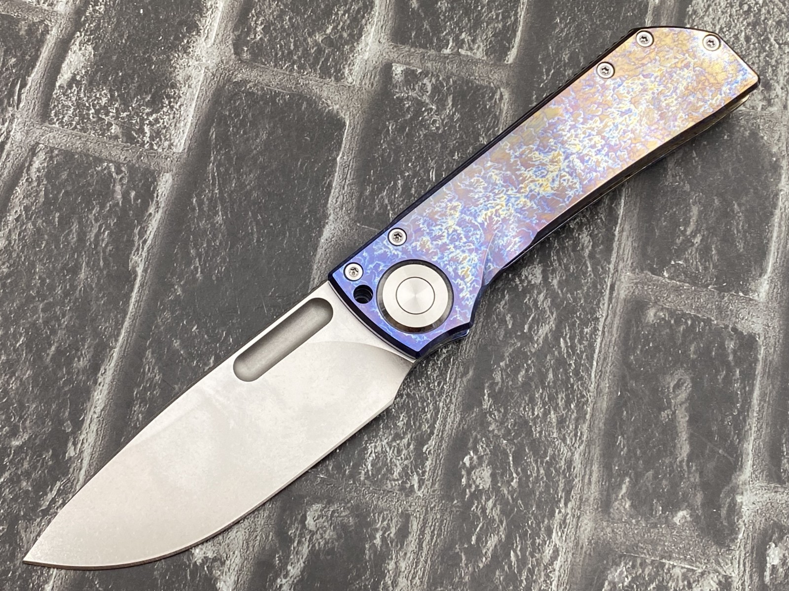 Twosun TS346-Color Folding Knife With D2 Blade TC4 Titanium Handle Pocket knife