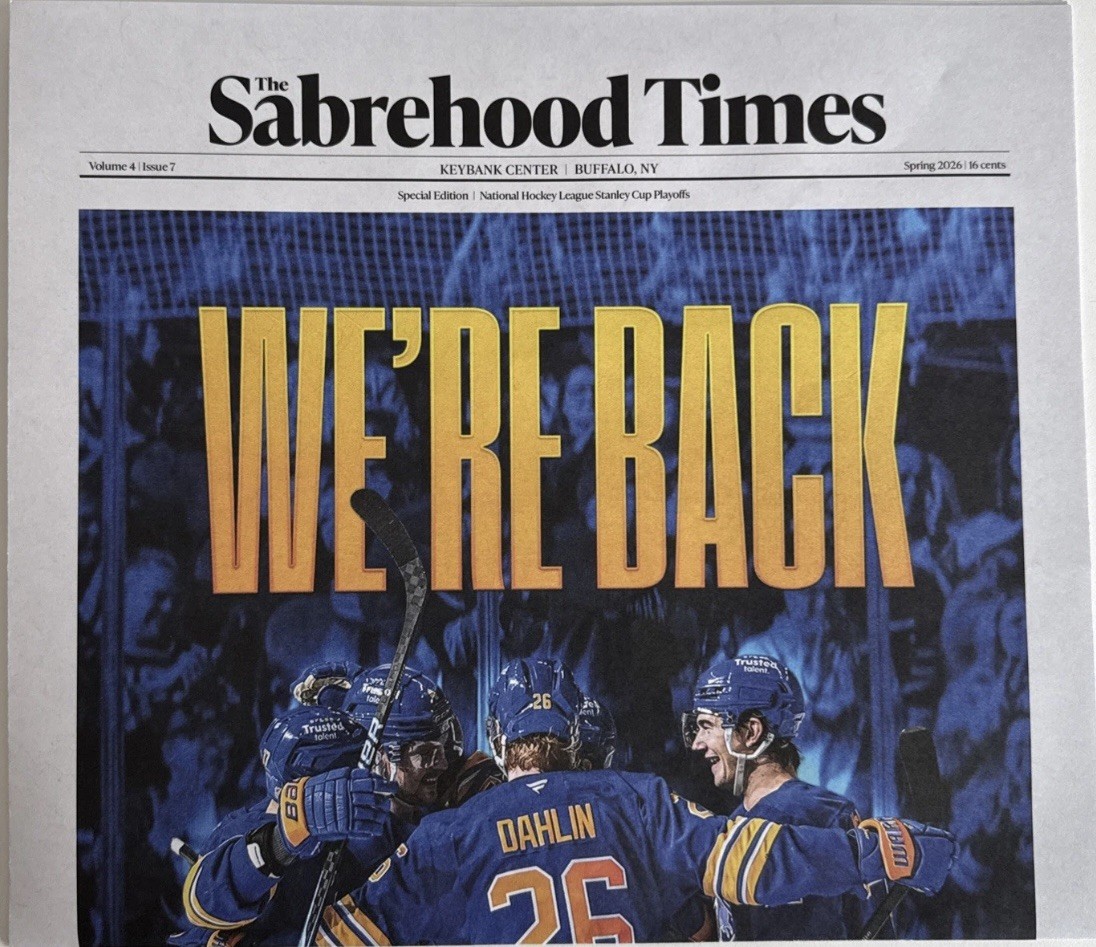 Sabrehood Times Buffalo Sabres SGA 4/6/26 vs Tampa Bay Lightning - News Paper