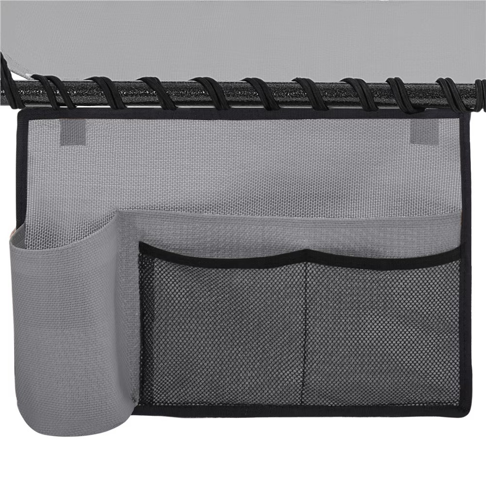 Outdoor Folding Tanning Chair with 5 Back Position, Gray