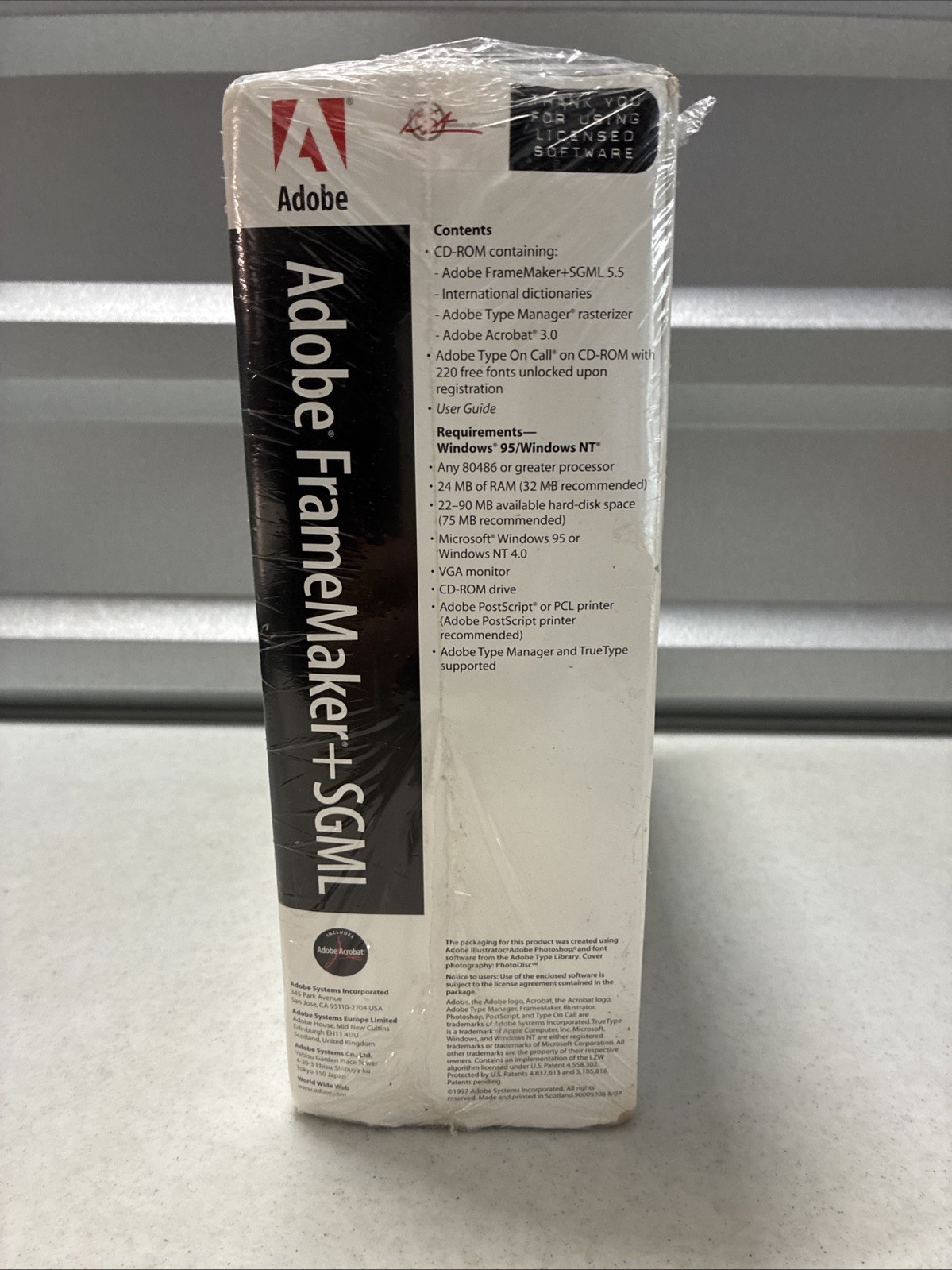 Adobe FrameMaker + SGML DEMO version 5.5 For Windows Brand New!