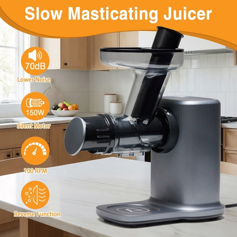 Cold Press Juicer, Slow Masticating Juicer Machines with Extra Wide Feed Chute