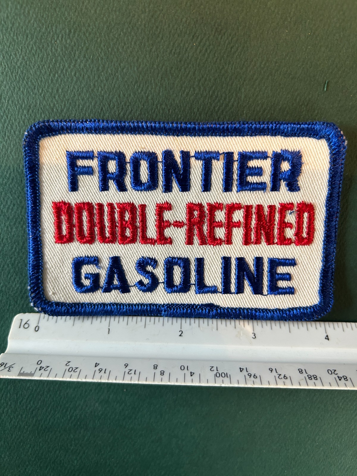 Vintage Frontier Double - Refined Gasoline Auto Service Station Sew On Patch
