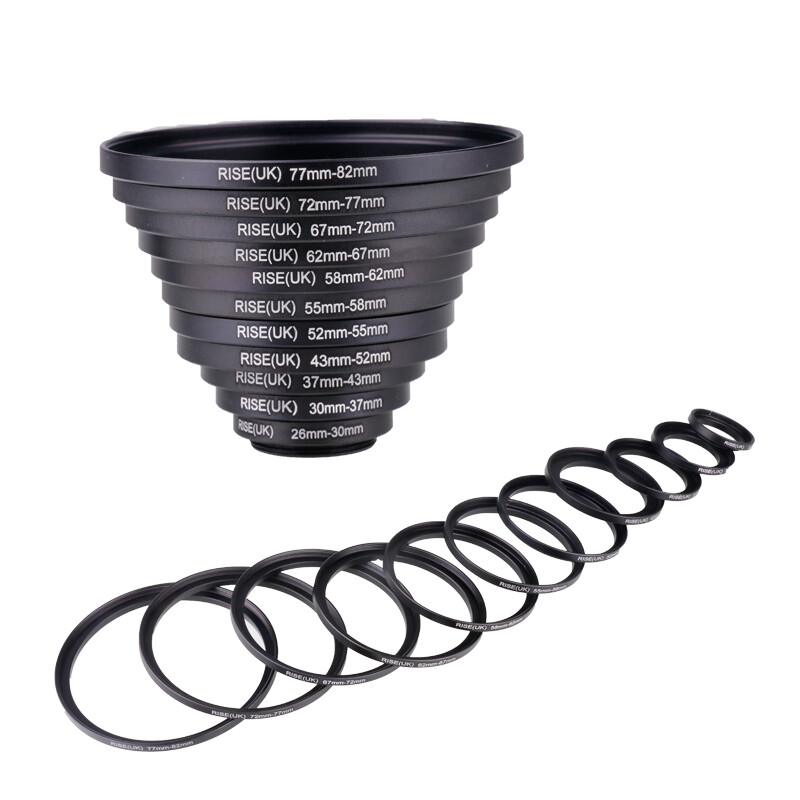 26~82mm Step Up Ring Filter Adapter Set for Camer Nikon Sony Camera Lens 11pcs