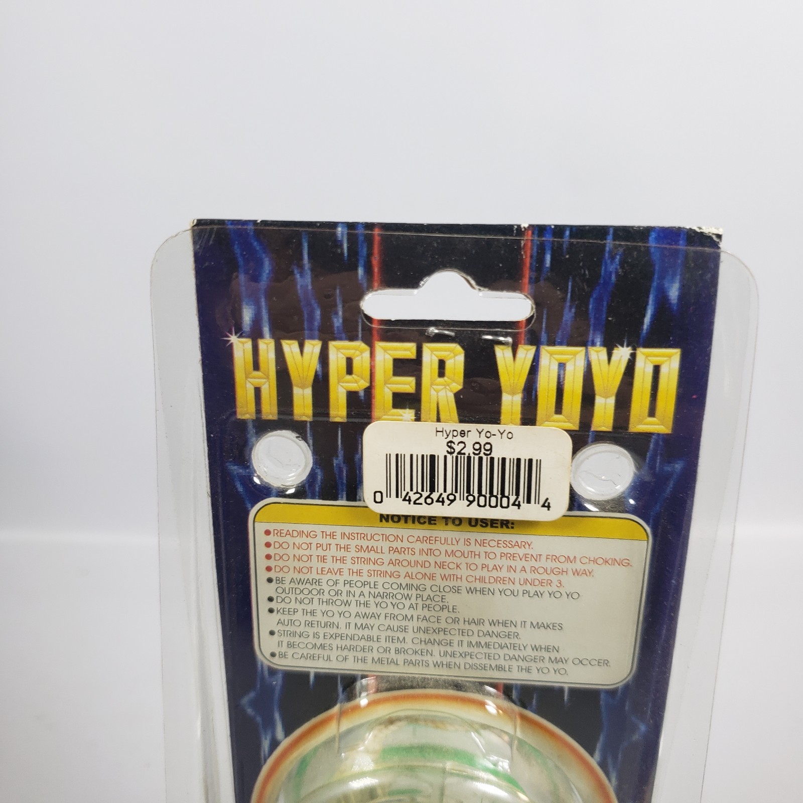 Vtg 1998 Hyper Yoyo Pro Spinner Professional Auto Return System GREEN