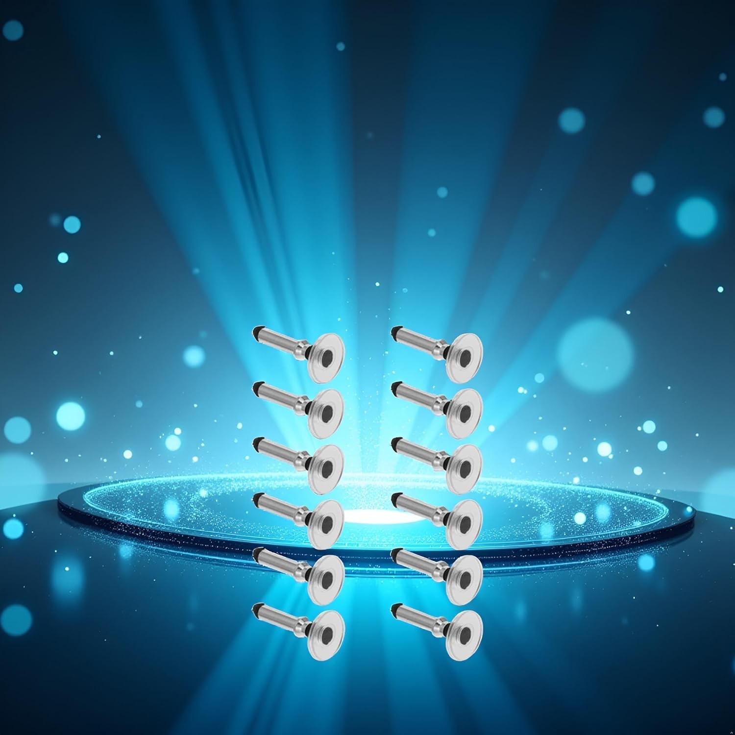 12 Pcs Silver Universal Stylus Replacement Tips,Universal Disc Tips Round Sha...