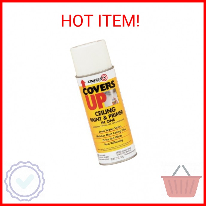 Zinnser 03688 Covers Up Stain Sealing Ceiling Paint, White
