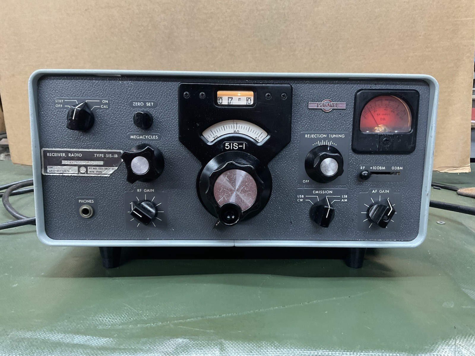 RARE WORKING Collins 51S-1 B S-line Radio Receiver HF ham Amateur Radio 51S-1B