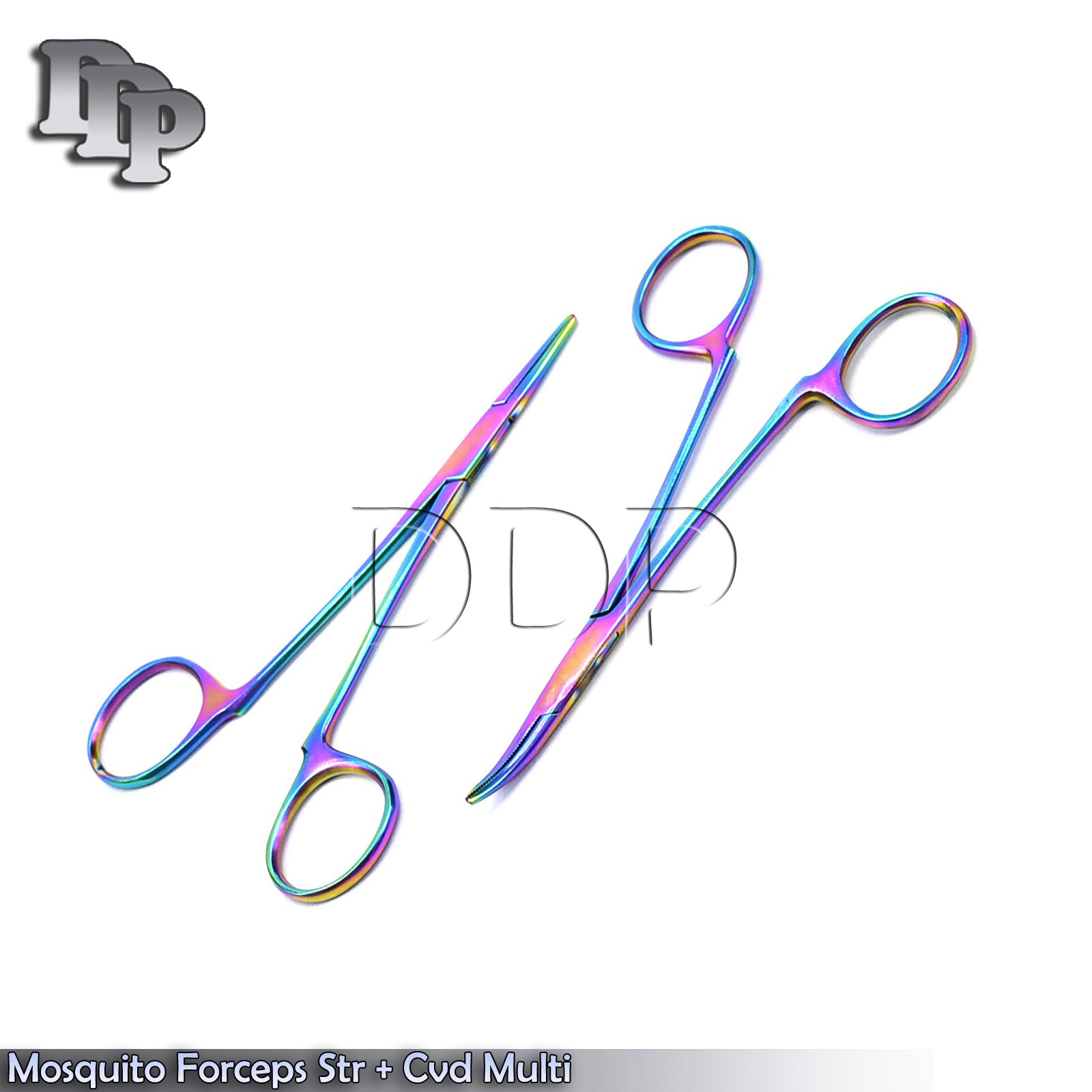 Mosquito Forceps Str + Cvd 5" Rainbow Multi Color (Without Ratchet) DS-1576