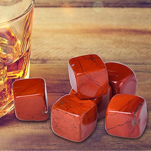 Whiskey Stones Chilling Crystal Ice Cubes for Drinks Whiskey Rocks Red Jasper