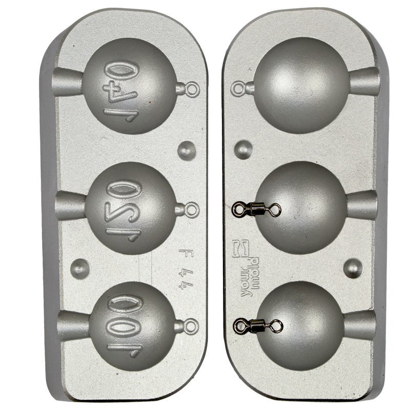 Mould for  3 Cannon Ball    100/120/140g Best Boat Weights for cod/ling fishing