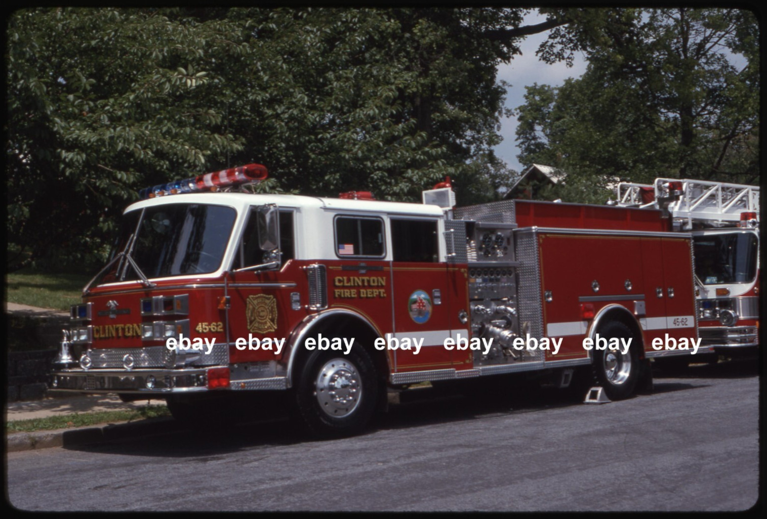 Clinton NJ 1991 American La France Century 2000 pumper Fire Apparatus Slide