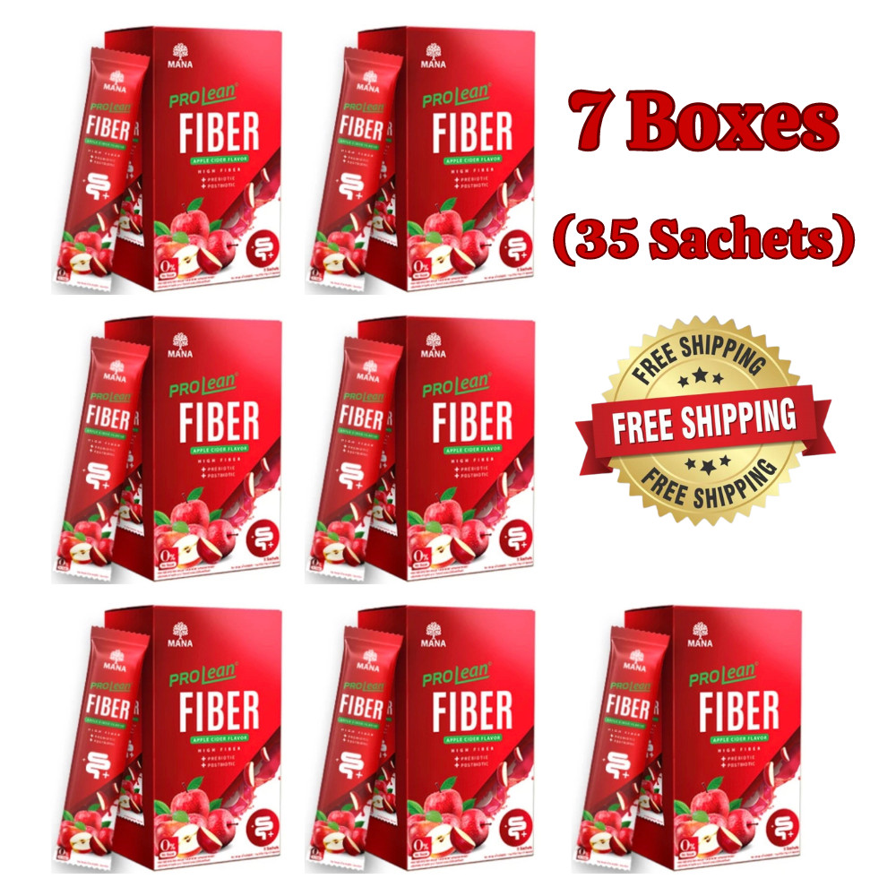 7x MANA Prolean Fiber Powder Drink Prebiotic No Sugar Help Excretion Mix flavor