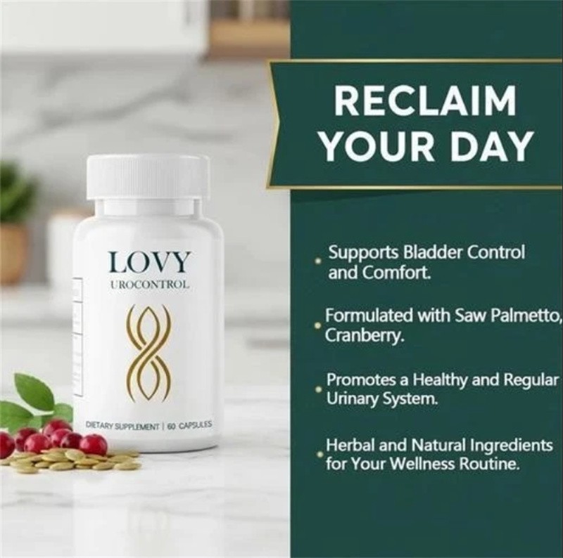 Lovy Urocontrol Capsules, Bladder Health Supplement, Maximum Strength Formula
