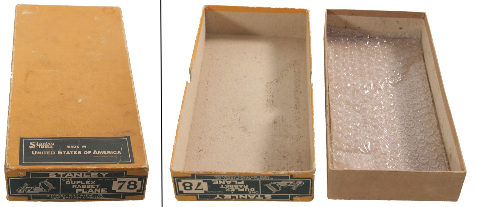 Founder's Grade Early Picture Label Box for Stanley No. 78 Plane - mjdtoolparts