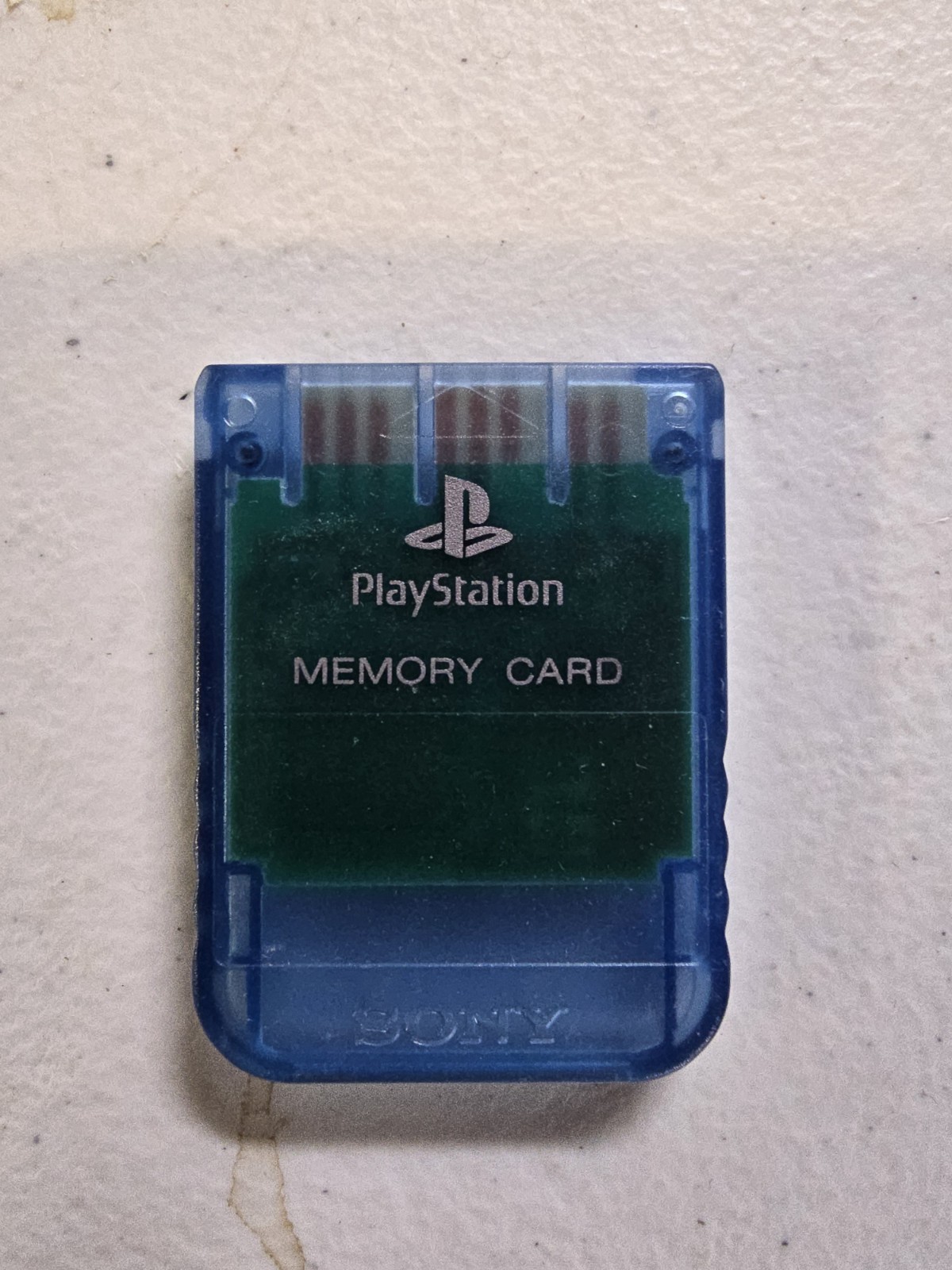 Sony PlayStation Official 1 PS1 PSX Memory Card Blue - TESTED!