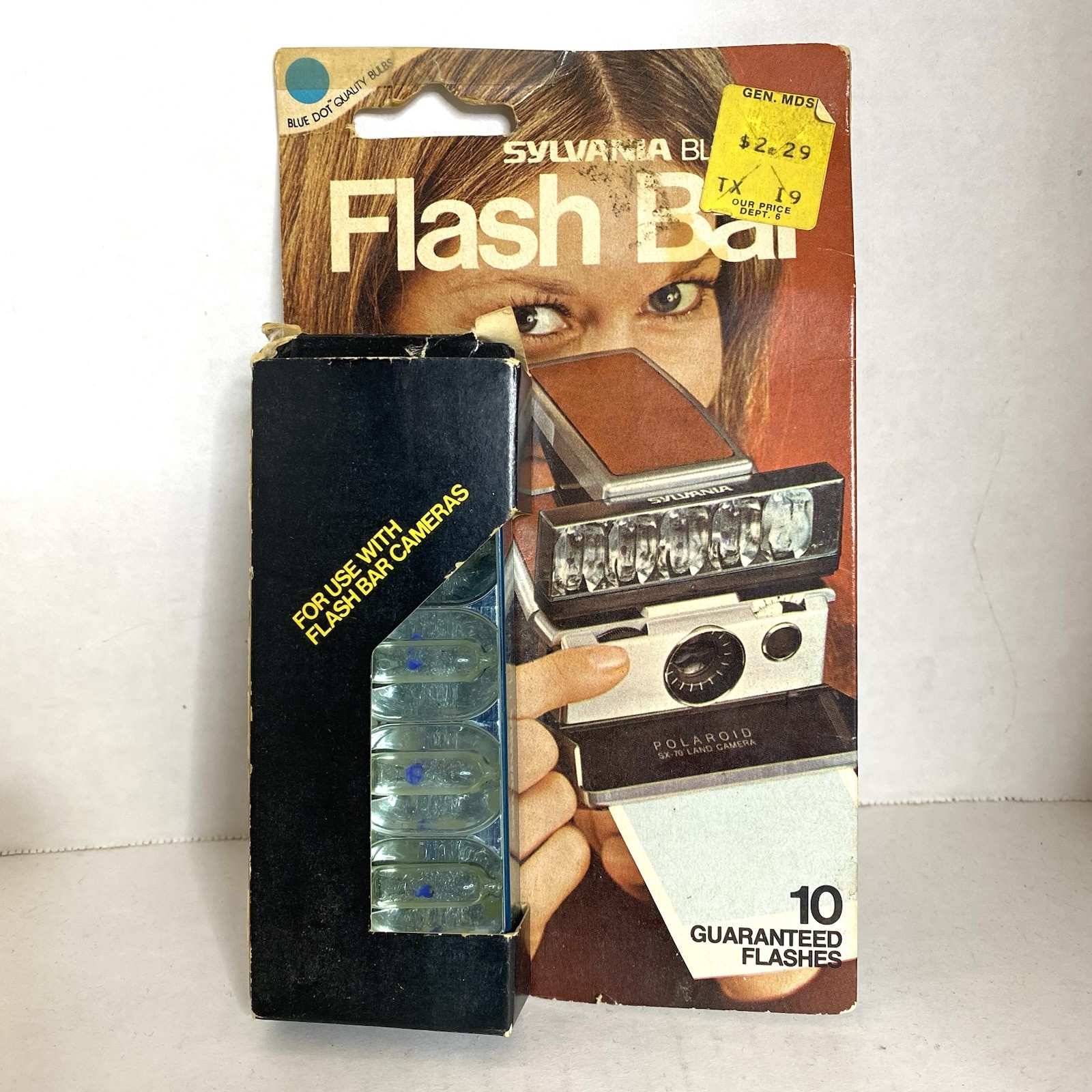 Sylvania ~ Blue Dot Flashbar 10 flashes for SX-70 ~ New In Box NOS ~ Made in USA