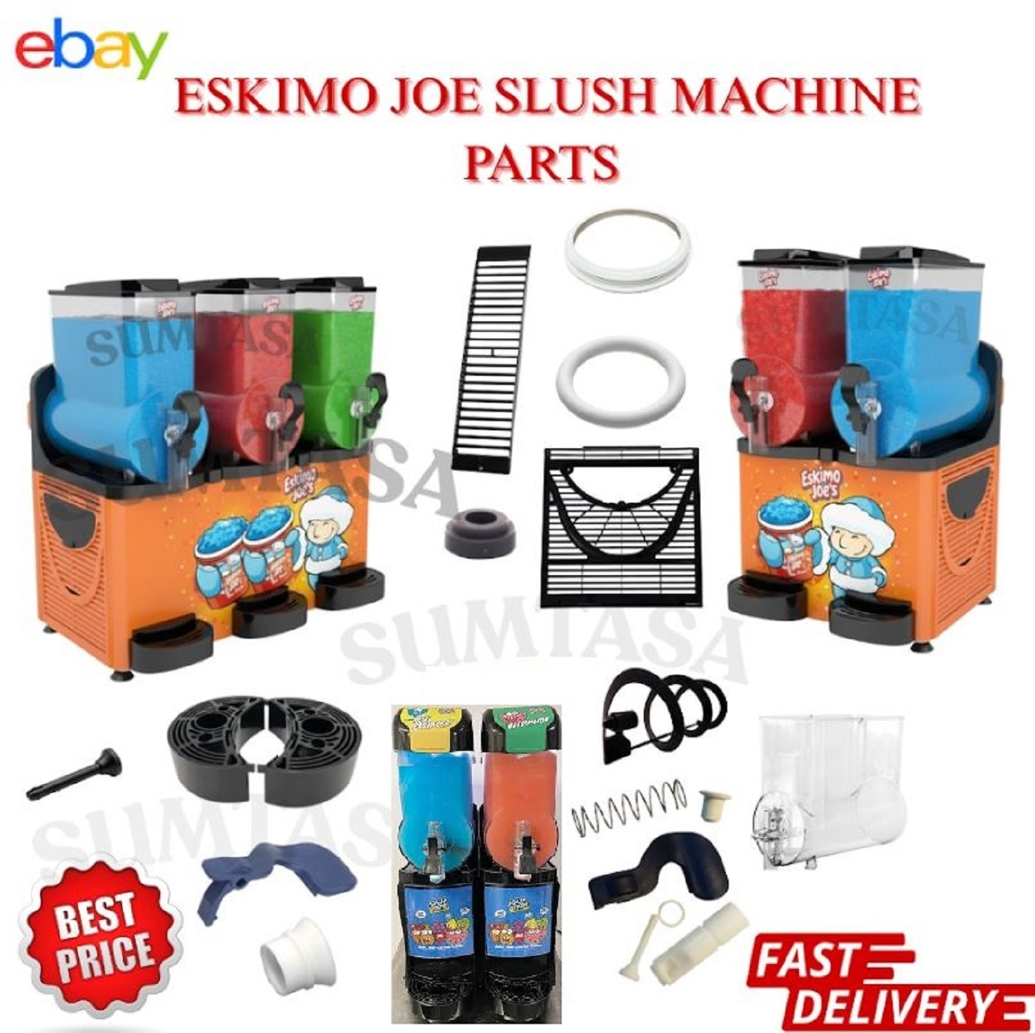 Eskimo Joe’s slush machine, parts, Cab.skyline,slush puppie,Jolly Rancher ,