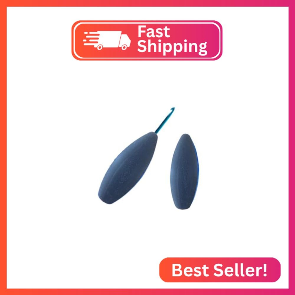 Crochet Hook Grip Ergonomic Silicone Handle Removable Interchangeable with Hook