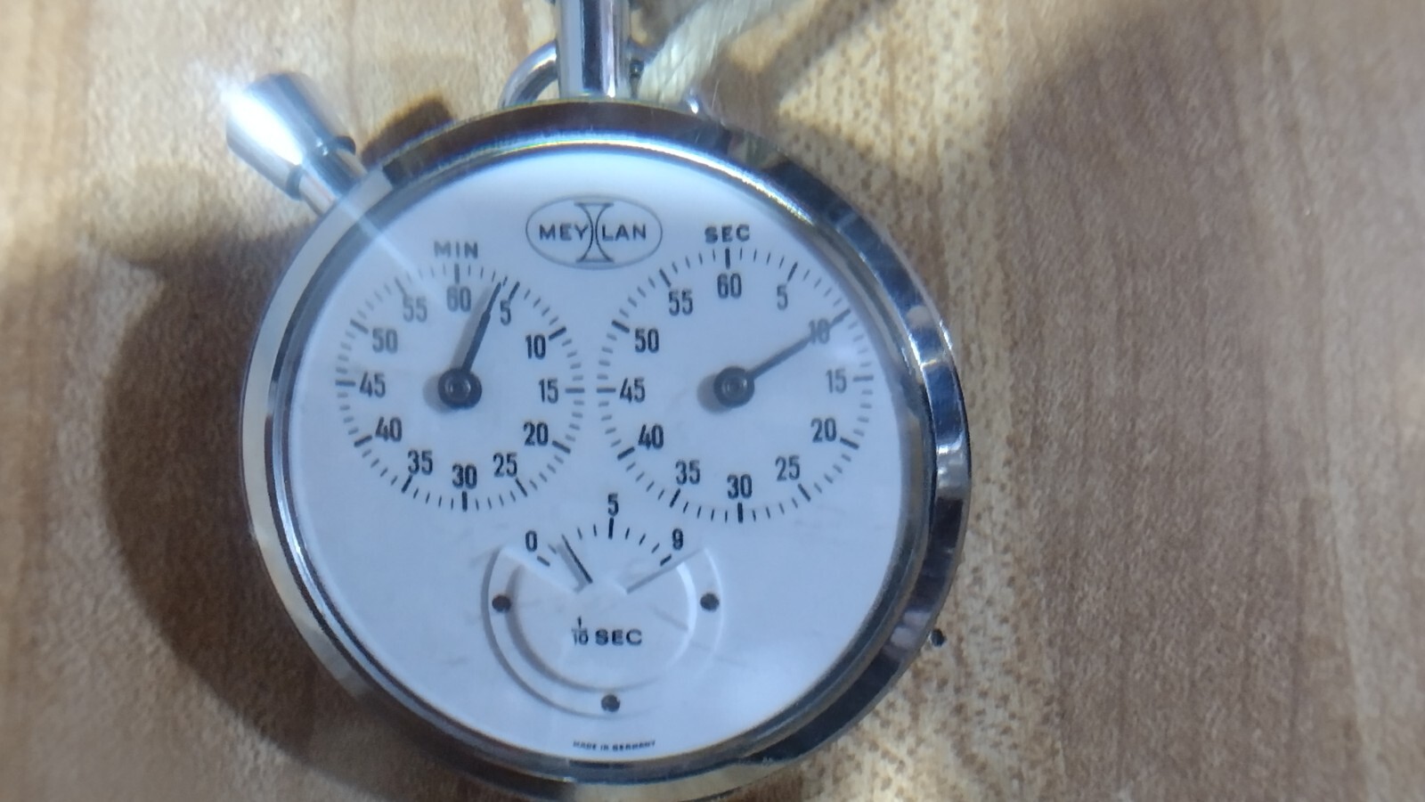 Vintage Meylan Stopwatch,min,sec,1/10 sec,germany,works great,rare!