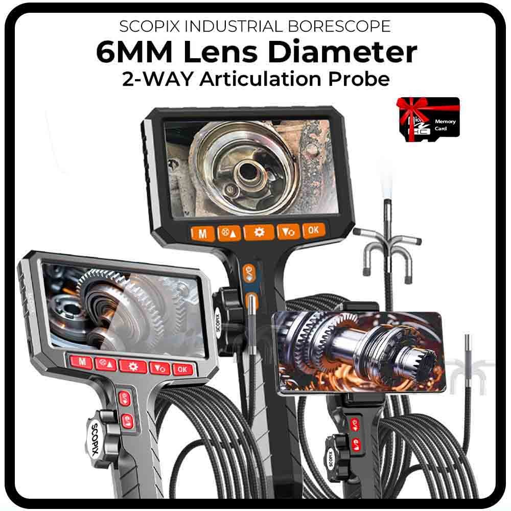 60%off Endoscope Camera 2-Way 210° Industrial Inspection Articulating Borescope