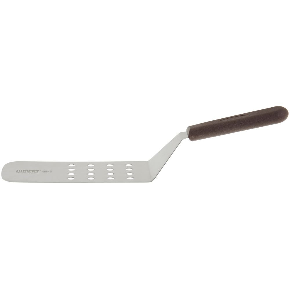 HUBERT Stainless Steel High-Heat Perforated Turner with Brown  Handle