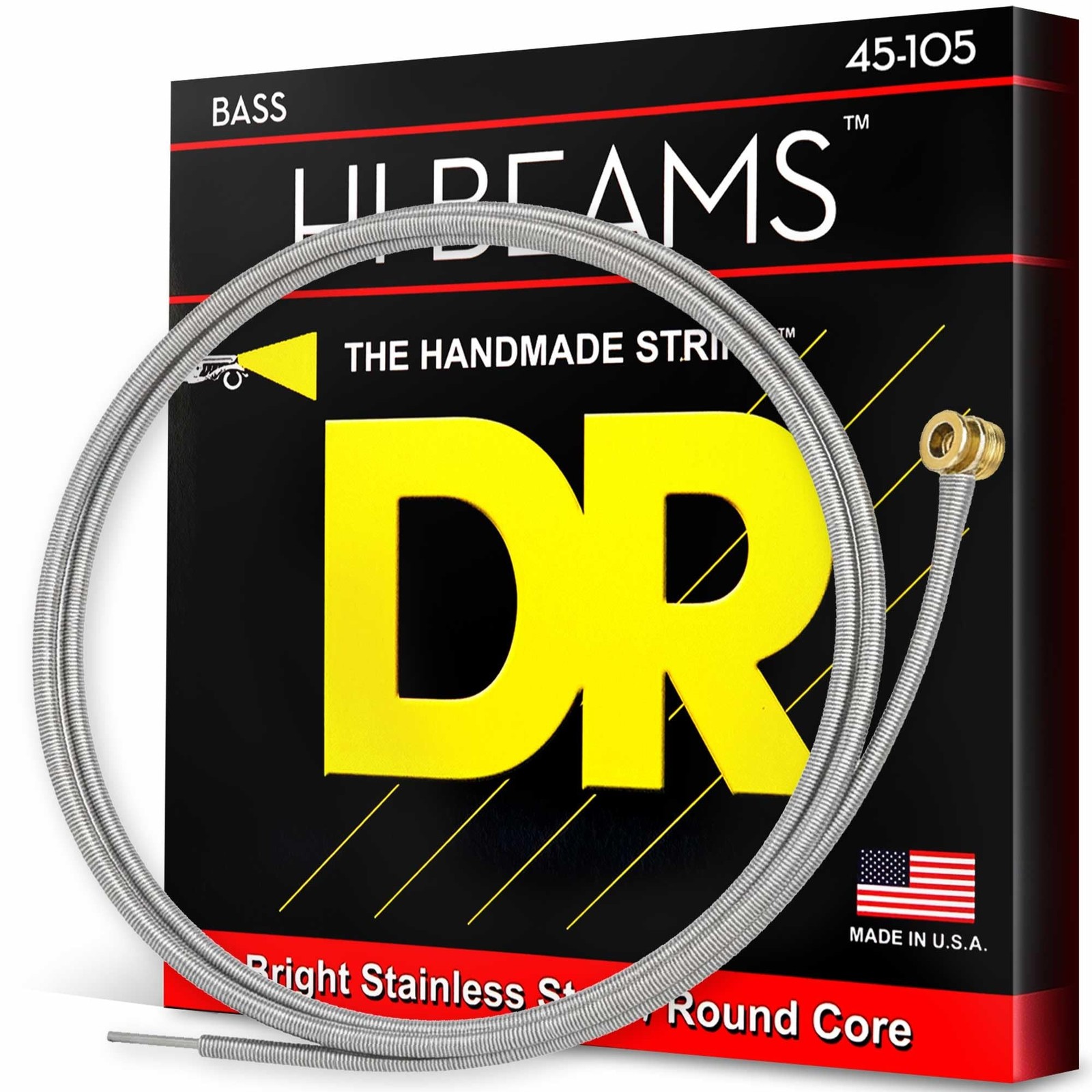 DR Strings MR-45 Hi-Beam Stainless Steel Medium Bass Strings Medium, 45-105