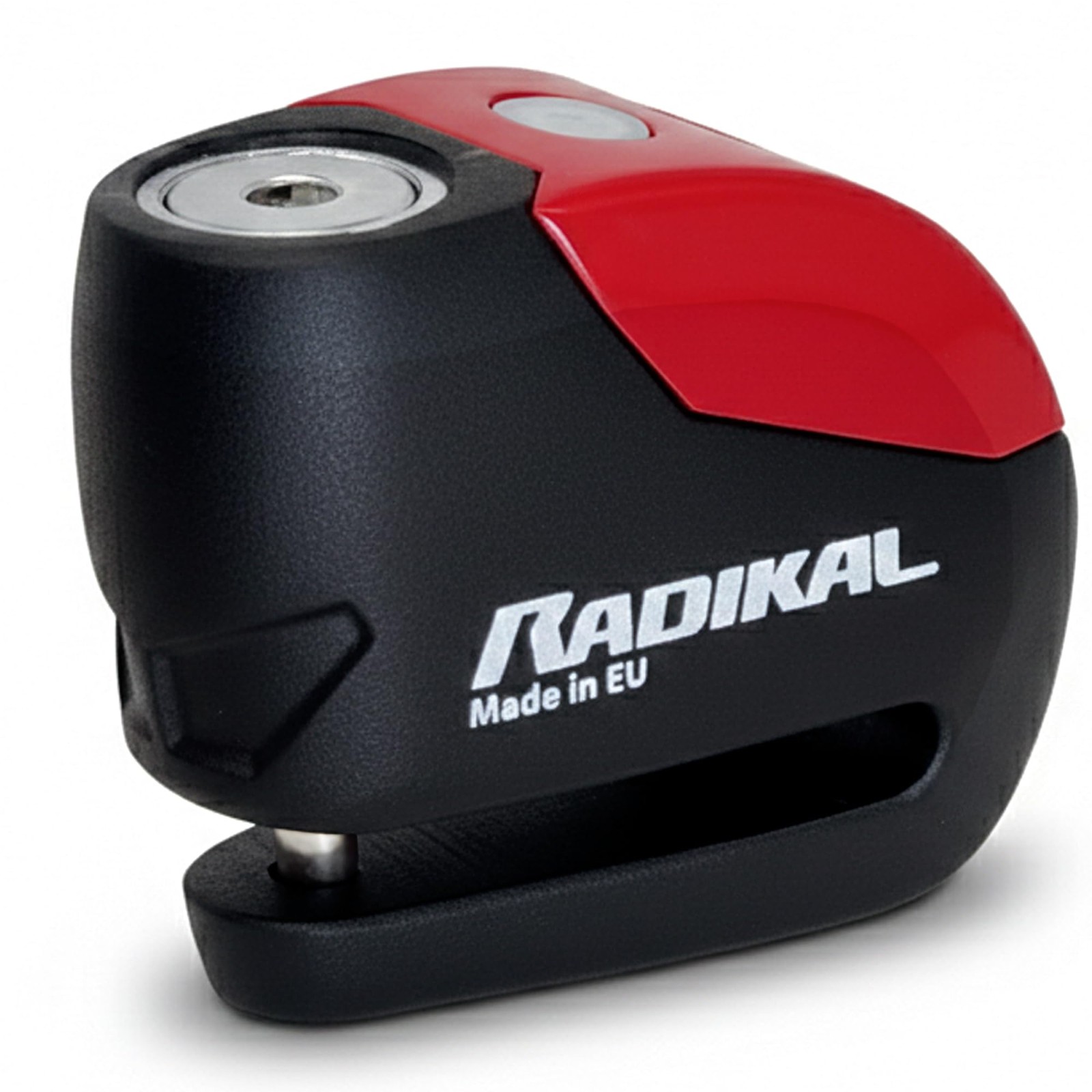 RADIKAL RK9 Disc Lock with Premum Alarm 120db ON/Off, LED Night 6 mm, Red