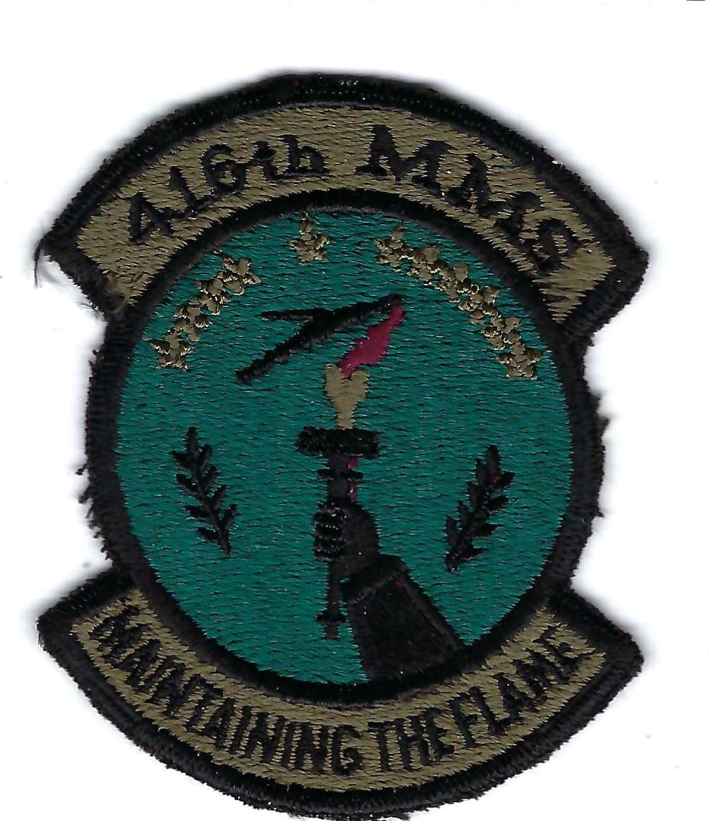 PATCH USAF  416th MUNITIONS MAINTENANCE SQ  MMS SUBD GRIFFISS AFB     BS-20