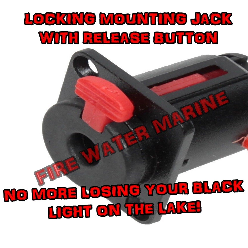 FISHING BLACK LIGHT FEMALE MOUNTING JACK FOR BOATS - FOR MONO PHONE 1/4" plug UV