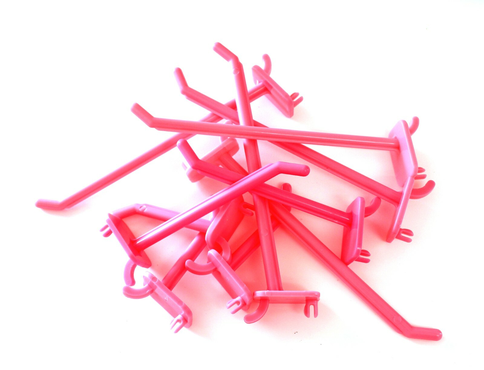2" 4" or 6" Pink Plastic Pegboard Hooks Garage/Tools/ Storage/Craft/ 25 50 packs