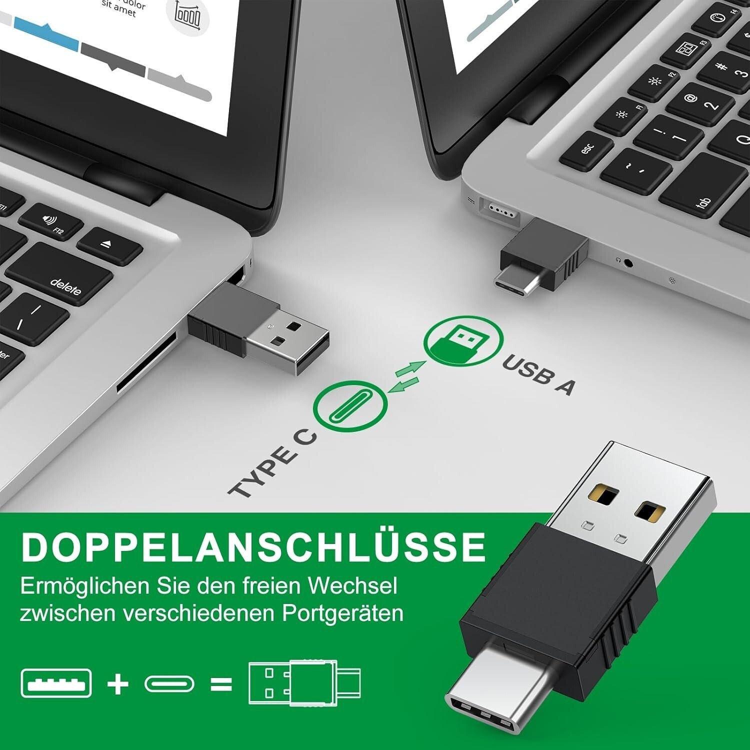 USB C Presenter, Wireless 2.4 GHz PowerPoint Remote Control, Green Light Point...